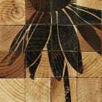 38996 Cone Flower Wood Block